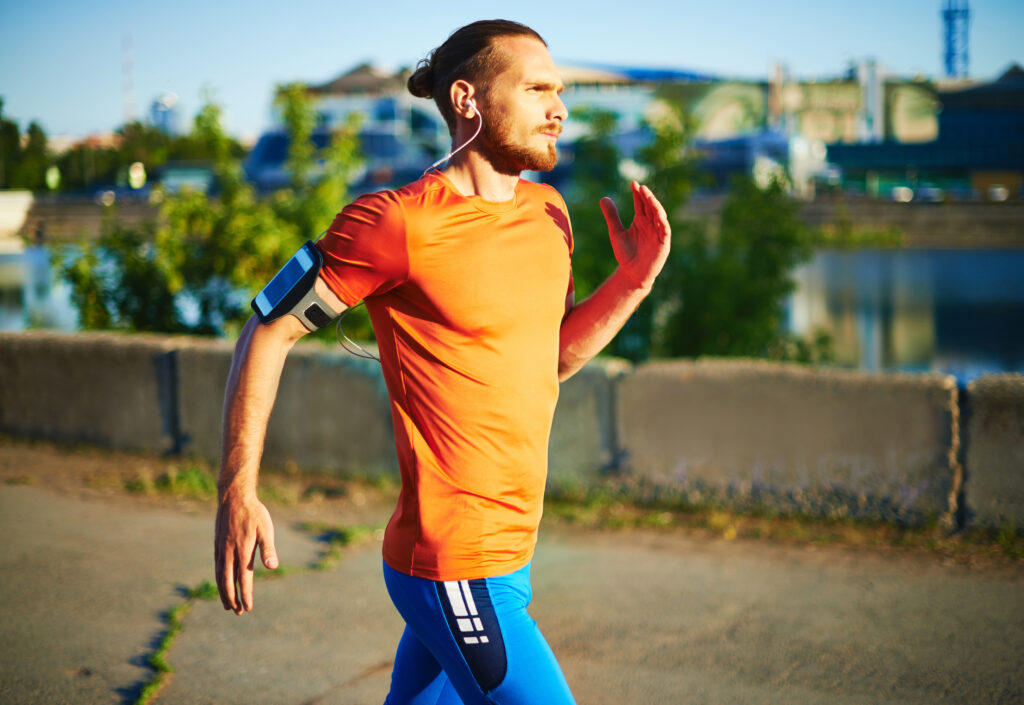 jogging in the city